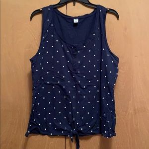 Old Navy Tie Front Polka Dot Tank